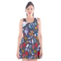 Sea Animals Pattern Wallpaper Fish Scoop Neck Skater Dress View1