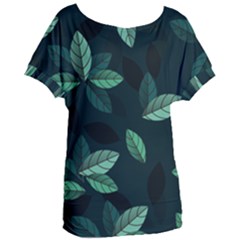 Leaves Foliage Plants Pattern Women s Oversized T-shirt by Grandong