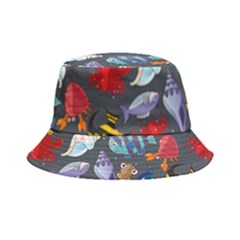 Sea Animals Pattern Wallpaper Fish Bucket Hat by Grandong