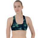 Leaves Foliage Plants Pattern Criss Cross Racerback Sports Bra View1