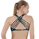 Leaves Foliage Plants Pattern Criss Cross Racerback Sports Bra View2