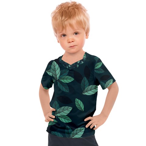 Leaves Foliage Plants Pattern Kids  Sports T-shirt by Grandong