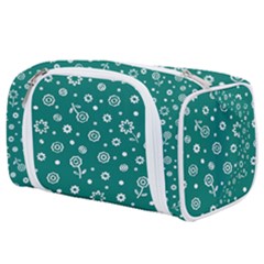 Flowers Floral Background Green Toiletries Pouch by Grandong