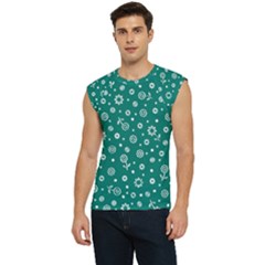 Flowers Floral Background Green Men s Raglan Cap Sleeve T-shirt by Grandong