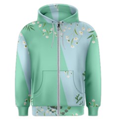 Flowers Branch Corolla Wreath Lease Men s Zipper Hoodie by Grandong