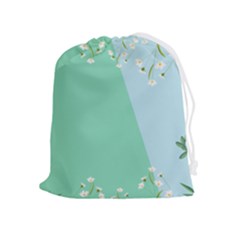 Flowers Branch Corolla Wreath Lease Drawstring Pouch (xl) by Grandong