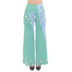 Flowers Branch Corolla Wreath Lease So Vintage Palazzo Pants