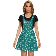 Flowers Floral Background Green Apron Dress by Grandong