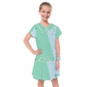 Flowers Branch Corolla Wreath Lease Kids  Drop Waist Dress View1