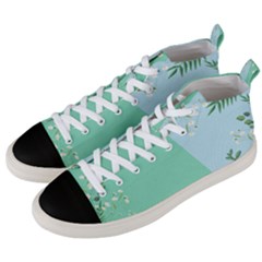 Flowers Branch Corolla Wreath Lease Men s Mid-top Canvas Sneakers by Grandong