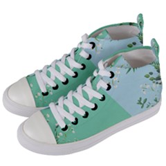 Flowers Branch Corolla Wreath Lease Women s Mid-top Canvas Sneakers by Grandong