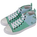 Flowers Branch Corolla Wreath Lease Women s Mid-Top Canvas Sneakers View2