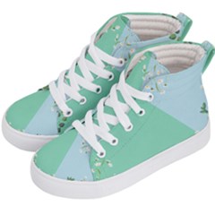 Flowers Branch Corolla Wreath Lease Kids  Hi-top Skate Sneakers by Grandong