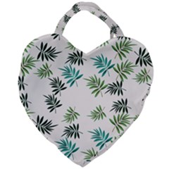 Leaves Plants Design Giant Heart Shaped Tote by Grandong