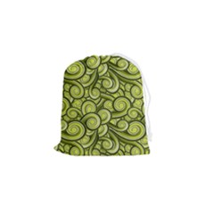 Flower Design Paradigm Start Drawstring Pouch (small) by Grandong