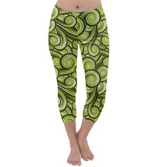 Flower Design Paradigm Start Capri Winter Leggings 