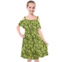 Flower Design Paradigm Start Kids  Cut Out Shoulders Chiffon Dress View1