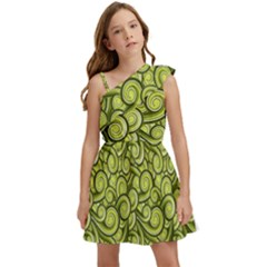 Flower Design Paradigm Start Kids  One Shoulder Party Dress by Grandong