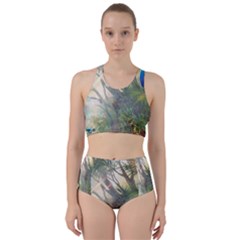 Peafowl Peacock Bird Birds Painting Art Wildlife Racer Back Bikini Set by Sarkoni