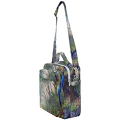 Peafowl Peacock Bird Birds Painting Art Wildlife Crossbody Day Bag by Sarkoni