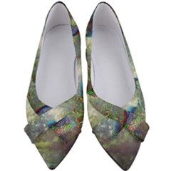 Peafowl Peacock Bird Birds Painting Art Wildlife Women s Bow Heels by Sarkoni