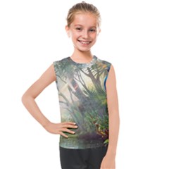 Peafowl Peacock Bird Birds Painting Art Wildlife Kids  Mesh Tank Top by Sarkoni