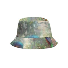 Peafowl Peacock Bird Birds Painting Art Wildlife Bucket Hat (kids) by Sarkoni