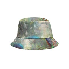 Peafowl Peacock Bird Birds Painting Art Wildlife Inside Out Bucket Hat (kids) by Sarkoni