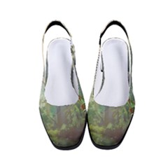 Peafowl Peacock Bird Birds Painting Art Wildlife Women s Classic Slingback Heels by Sarkoni