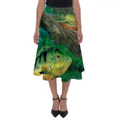 Peacock Bass Fishing Perfect Length Midi Skirt by Sarkoni