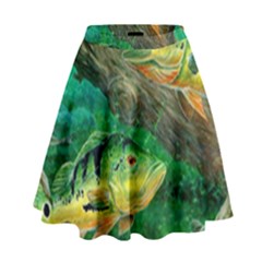 Peacock Bass Fishing High Waist Skirt by Sarkoni