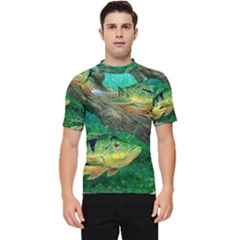 Peacock Bass Fishing Men s Short Sleeve Rash Guard by Sarkoni