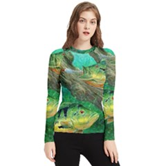 Peacock Bass Fishing Women s Long Sleeve Rash Guard by Sarkoni