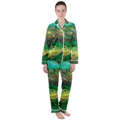 Peacock Bass Fishing Women s Long Sleeve Satin Pajamas Set	 by Sarkoni