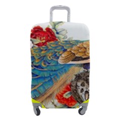 Birds Peacock Artistic Colorful Flower Painting Luggage Cover (small) by Sarkoni