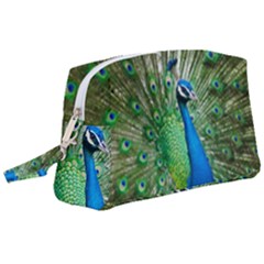 Peafowl Peacock Wristlet Pouch Bag (large) by Sarkoni