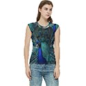 Blue And Green Peacock Women s Raglan Cap Sleeve T-Shirt View1