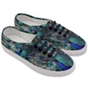 Blue And Green Peacock Women s Classic Low Top Sneakers View3