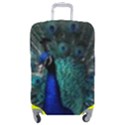 Blue And Green Peacock Luggage Cover (Medium) View1