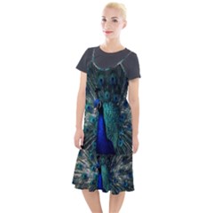 Blue And Green Peacock Camis Fishtail Dress by Sarkoni