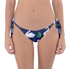 Swan-pattern-elegant-design Reversible Bikini Bottoms by Proyonanggan