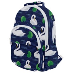 Swan-pattern-elegant-design Rounded Multi Pocket Backpack by Proyonanggan