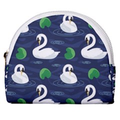 Swan-pattern-elegant-design Horseshoe Style Canvas Pouch by Proyonanggan