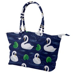 Swan-pattern-elegant-design Canvas Shoulder Bag by Proyonanggan