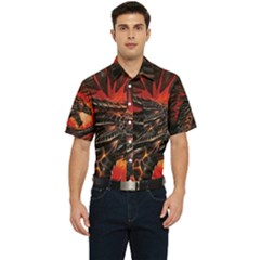 Dragon Men s Short Sleeve Pocket Shirt  by Ndabl3x