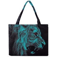 Angry Male Lion Predator Carnivore Mini Tote Bag by Ndabl3x