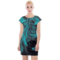 Angry Male Lion Predator Carnivore Cap Sleeve Bodycon Dress by Ndabl3x