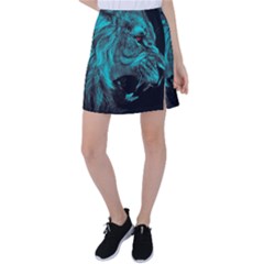 Angry Male Lion Predator Carnivore Tennis Skirt by Ndabl3x