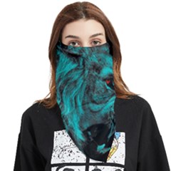 Angry Male Lion Predator Carnivore Face Covering Bandana (triangle) by Ndabl3x