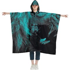 Angry Male Lion Predator Carnivore Women s Hooded Rain Ponchos by Ndabl3x